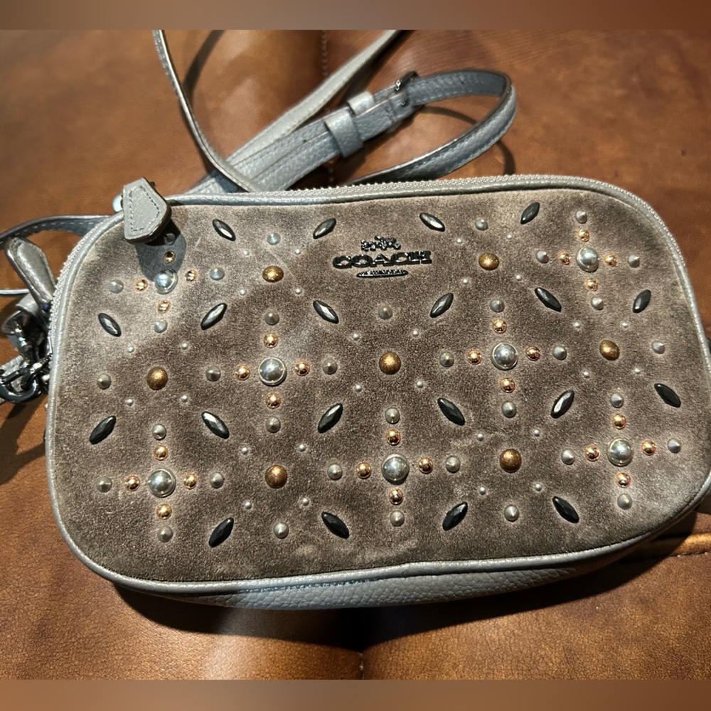 Coach Gray Studded Women's Bag. Excellent condition.